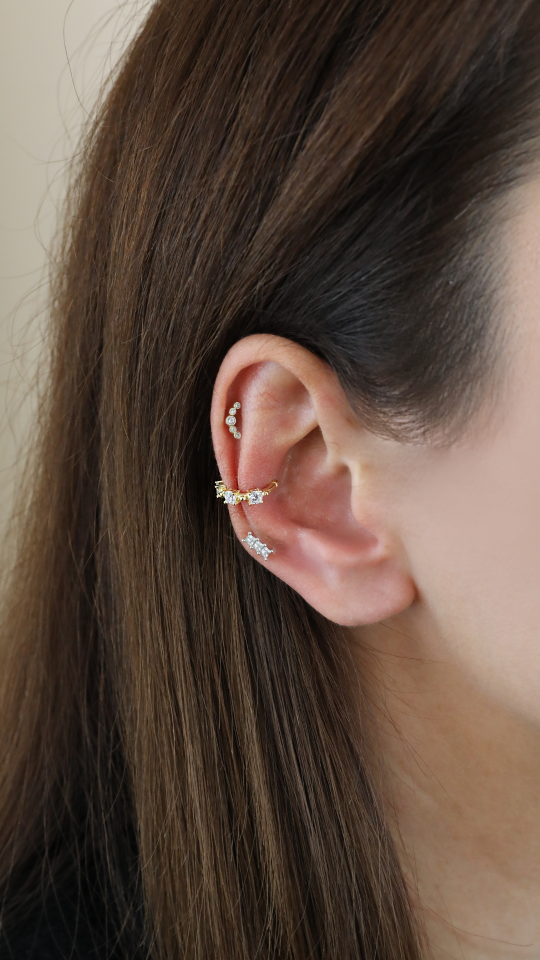 Taşlı Ear cuff